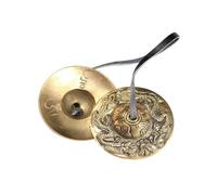Cow bells with handle Cymbals Meditation Gong Tibetan Tingsha Sanskrit