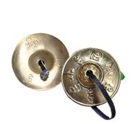 Cow bells with handle Cymbals Meditation Gong Tibetan Tingsha Sanskrit