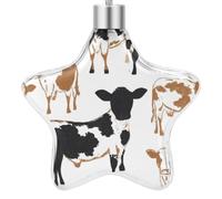 Cow Black Brown Pattern Christmas Hanging Decor Star Ornament