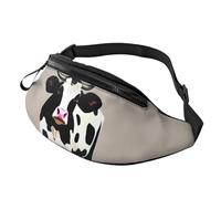 Cow black spot Fanny Pack for Men Women, Waterproof Sports Waist Bag Fashion Belt Bag Crossbody Bags Hip Bum Bag with Adjustable Strap Large Sling Bag Purse for Travel Hiking