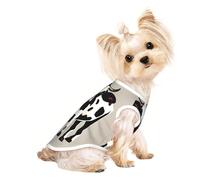 Cow black spot print Dog Clothes T Shirts for Small Dogs Breathable Puppy Kitten Dog Shirts for Pet Dogs Cats