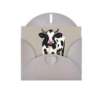 Cow black spot print Double sided pearl thank-you card, party invitation card, fit for all occasions