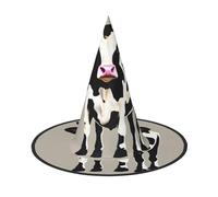Cow black spot print Halloween hat, set of 1, fit for family themed parties, yard decorations, carnival parties