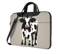 Cow black spot Print Laptop bag,portable single shoulder laptop Sleeve Case,Compatible with 13-15.6 in, Black, 14 inch