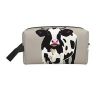 Cow Black spot Print Toiletry Bag for Women Travel Toiletry Bag, Spacious Capacity Cosmetic Bag for Men