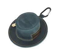 Cow Boy Hat Shaped Coin Purse Genuine Leather Zippered Change Organiser Miniature Keychain Wallet for Men Women