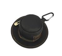 Cow Boy Hat Shaped Small Coin Purse for Men Women Genuine Leather Zippered Bag Change Organiser Miniature Wallet Genuine Leather Keychain Wallet