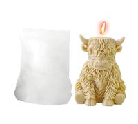 Cow Candle Mold, 3D Silicone Casting, Cute Reusable Home Decor with Animal Shape, Craft Accessory, DIY Candle Mold with Easy Use, Kitchen Room Desk Decoration for Thanksgiving Birthday Party