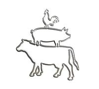 Cow Chicken Cutting Dies Scrapbooking Stencil Metal Die Cuts Card Embossing Photo Album Template Mold Decoration Scrapbooking Stencils Reusable