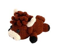 Cow Crochet Animal Set, Beginners Craft Project Knitting Equipment Set | Step by Step Video Guide Childhood Home Decor Nursery Crochet Animal Set for Fun Creative Handmade Activity