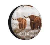 Cow Cute Print Spare Tire Cover Sun Protector Waterproof Wheel Cover Universal Fit For, Trailer, Rv, Suv, Truck And Many Vehicle 16 Inch