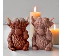 Cow Cylinder Candle & Resin Mold - Resin Casting Silicone Molds for Home Decor & Candle Making Wave Spiral Mold