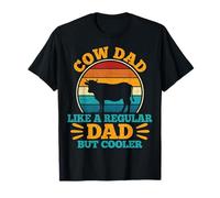 Cow Dad Like a Regular Daddy but Cooler Retro Father’s Day T-Shirt