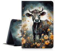 Cow Daisy Case for iPad 9th/ 8th/ 7th Generation 10.2 inch 2021/2020/2019 Release, Shockproof PU Leather Folding Stand Case with Auto Sleep/Wake for iPad 10.2 inch