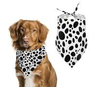 Cow Dalmatian Dog Printed Dog Bandanas Print Triangle Scarf Adjustable Dog Bibs Handkerchief Holiday Party Costumes