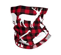 Cow Deer Tree Christmas Print Neck Warmer Ultra-Soft, Stretchy Neck Gaiter Winter Neck Gaiter Warmer For Menand Women