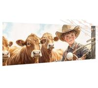 Cow Diamond Art, Diamond Painting Kits for Adults Man, 5D DIY Crafts Painting Hobbies for Adults Women Full Drill Cross Stitch Arts Crafts Embroidery Canvas Picture Kit Home Wall Decor 23x51Inch T817