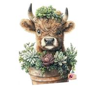 Cow Diamond Art Kits Adults Diamond Painting Plant 5D DIY Crystal Art Kits for Kids Beginner, Square Drill Dimond Painting Cross Stitch Gem Crafts for Adults Home Decor Gifts for Women 90x120cm I-86