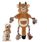 Cow Dog Toy | Tough Dog Chew Toys - Tug Of War Toys To Keep Them Busy, Rope Dog Toys For Aggressive Chewers, Puppy Teething, Exercise, Training, Boredom, Bonding,