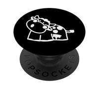 Cow Drawing White Line PopSockets Adhesive PopGrip