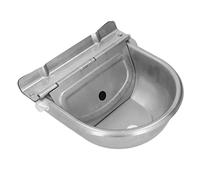 Cow Drinking Bowl Stainless Steel Automatic Water Feeder, Livestock Water Drinker Bowl with Float Ball Clamshell Valve System, for Cattle and Horses, Polished Edges & Wall -