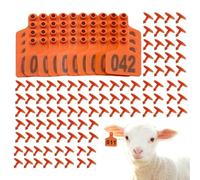 Cow Ear Tags - 7.2x6cm livestock identification tool, number 001-100 tracking tag for sheep, cow, goat, horse, poultry, farm use, livestock identification and management
