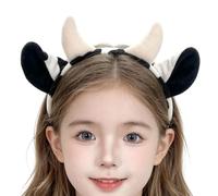 Cow Ears Headband Cute Cow Ears Horns Halloween Cosplay Costume