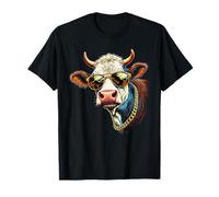 Cow Face Sunglasses, Cool Funny Rebel Boss Hip Farm Animal T-Shirt