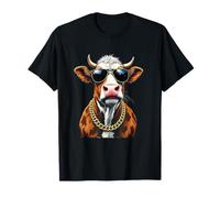 Cow Face Sunglasses, Cool Funny Rebel Boss Hip Farm Animal T-Shirt