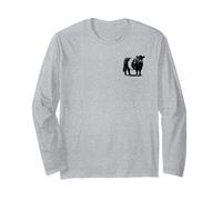 Cow Farmer Breeder - Monochromatic Belted Galloway Cattle Long Sleeve T-Shirt