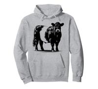 Cow Farmer Breeder - Monochromatic Belted Galloway Cattle Pullover Hoodie