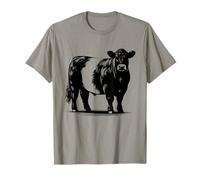 Cow Farmer Breeder - Monochromatic Belted Galloway Cattle T-Shirt