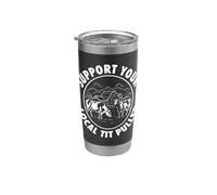 Cow Farmer Support Your Local Tit Puller Funny Diary Stainless Steel Insulated Tumbler