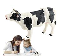 Cow Figurine - 13.5x7.8x4cm Miniature PVC Farm Animal Figure, Realistic Cattle Model with Lifesize Details | Garden Decoration, Cake, Educational Toy, Party Favor for Kids and Collectors