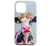 Cow Flower Crown Portrait Artwork Pet Gift Case for iPhone 13 Pro Max