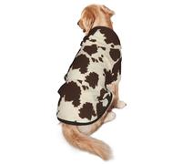 Cow Fur Print Print Dog Hoodie For Medium To Large Dogs, Warm, Soft, Breathable Sweatshirt, Easy To Wear Jumper For Winter And Fall, Pet Coat Pullover