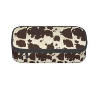 Cow Fur Print Print Fashionable Functional Pencil Case Convenient Daily Use Storage Makeup Toiletries