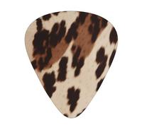 Cow Fur Print Print Guitar Picks 12-Pack - Assorted Thickness Picks (0.46mm, 0.71mm, 0.96mm) with Storage Box & Assorted Unique Design for Acoustic, Electric, Bass, and Ukulele Players
