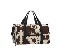Cow Fur Print Print Handheld Crossbody Sports Luggage Bag â€“ Large Reusable Canvas Tote, Lightweight Travel & Gym Bag