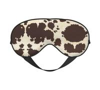 Cow Fur Print Print Soft Eye Mask, Adjustable Strap Soft Eye Cover Blindfold for Travel Yoga Nap Shift Work
