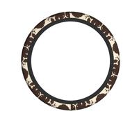 Cow Fur Print Print Steering Wheel Cover,Car Accessories,Neoprene Material For All-Weather Protection