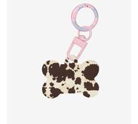 Cow Fur Print Printing Acrylic Dog Bone Ornament,Dog Tags Personalized Pet Ornament, Key Chain Bone Shaped Id Tags