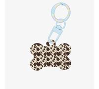 Cow Fur Print Printing Bone Shape Dog Tags Double Sided Personalized Pet Pendants for Dogs and Cats