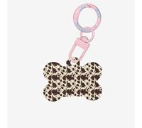 Cow Fur Print Printing Bone Shape Dog Tags Double Sided Personalized Pet Pendants for Dogs and Cats