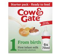 Cow & Gate 1 First Baby Milk Liquid Formula Starter Pack From Birth, 6x70ml