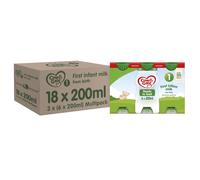 Cow & Gate 1 First Infant Baby Milk Ready to Use Liquid Formula, from Birth, 200 ml, (Pack of 18)