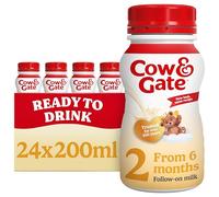 Cow & Gate 2 Follow On Baby Milk Liquid Formula, 6-12 Months, 24x200ml