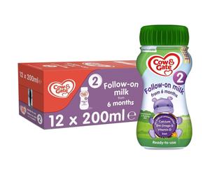 Cow Gate 2 Follow On Baby Milk Ready to Use Liquid Formula 612 Months 200m