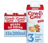 Cow & Gate 3 Toddler Baby Milk Liquid Formula, 1-3 Years, 15x200ml