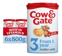 Cow & Gate 3 Toddler Baby Milk Powder Formula, 1-2 Years, 800 g (Pack of 6) - Packaging May Vary